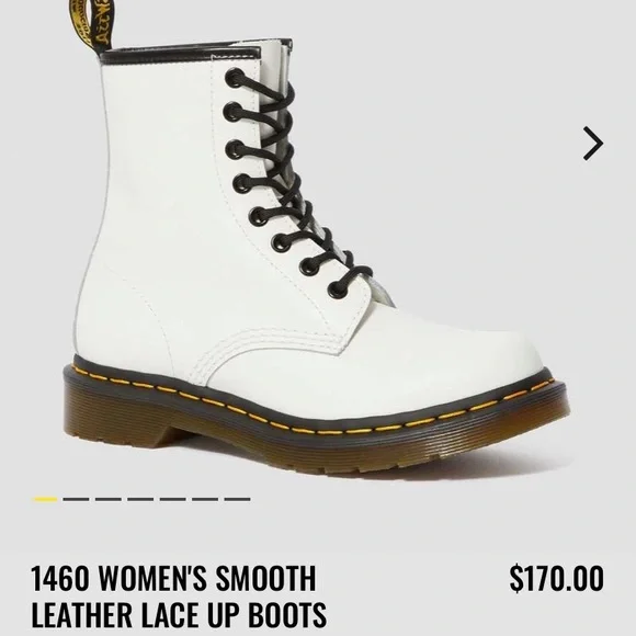 White Doc Martens NWOT - Picture 7 of 8